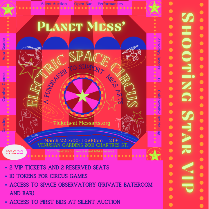 Welcome to Planet Mess: Shooting Star VIP $500 2 tickets