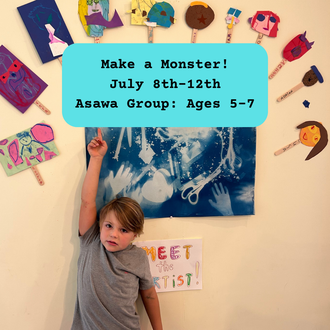 Summer Camp: Make a Monster! (W1:July 8th-12th, Asawa Group: Ages 5-7)