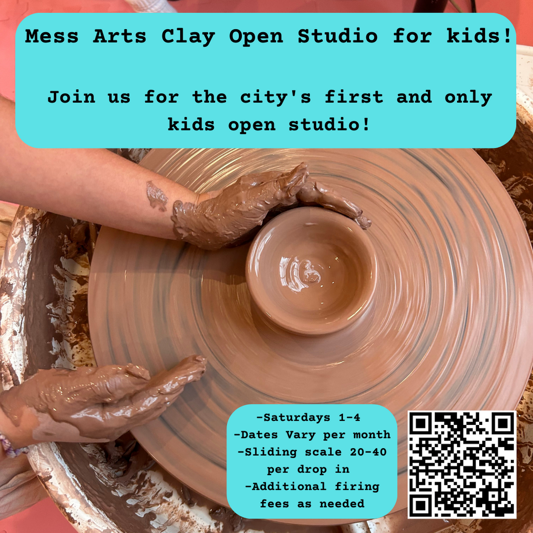 Clay Open Studio for Young Artist SAT 1-4PM (March Dates)